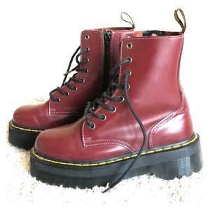 Women’s size 7.5 ruby red Dr. Martian’s